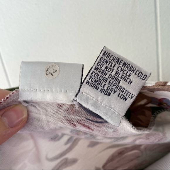 VTG 90s Capacity Knits Blazer Cardigan Floral Beige  Oversized Size Medium - Picture 13 of 16